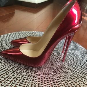So Kate 120M Christian Louboutin Patent Red